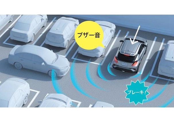 リヤクロストラフィックオートブレーキ 作動イメージ②