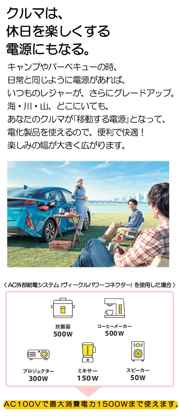 【新品未使用】TOYOTAヴィークルパワーコネクターAC供給システム震災キャンプ TOYOTAヴィークルパワーコネクター自動車用AC供給システム震災